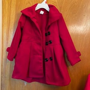 Little girls red coat